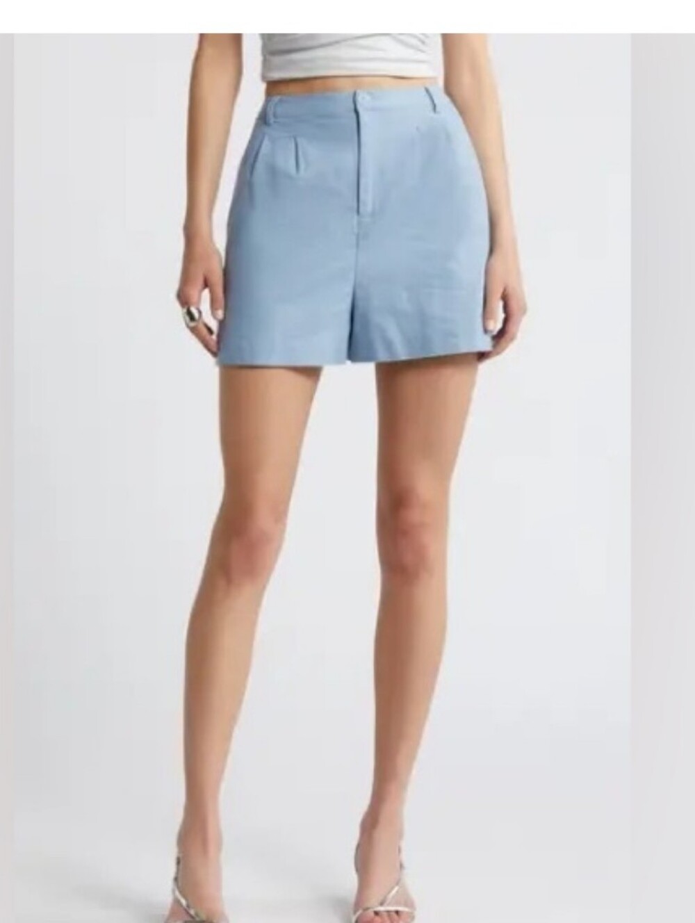 Open Edit  Sky Blue Linen Blend Shorts XS NWOT